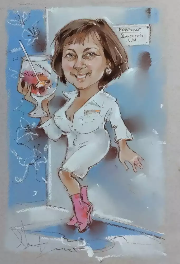 Дружеский шарж на доктора