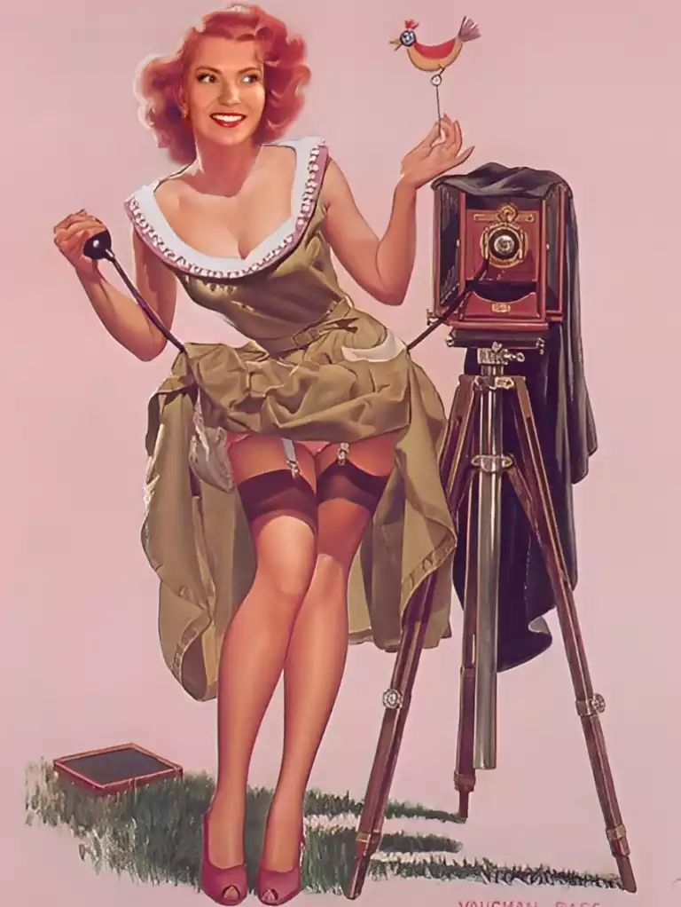 Арт-портрет в стиле Pin-up по фото на холсте