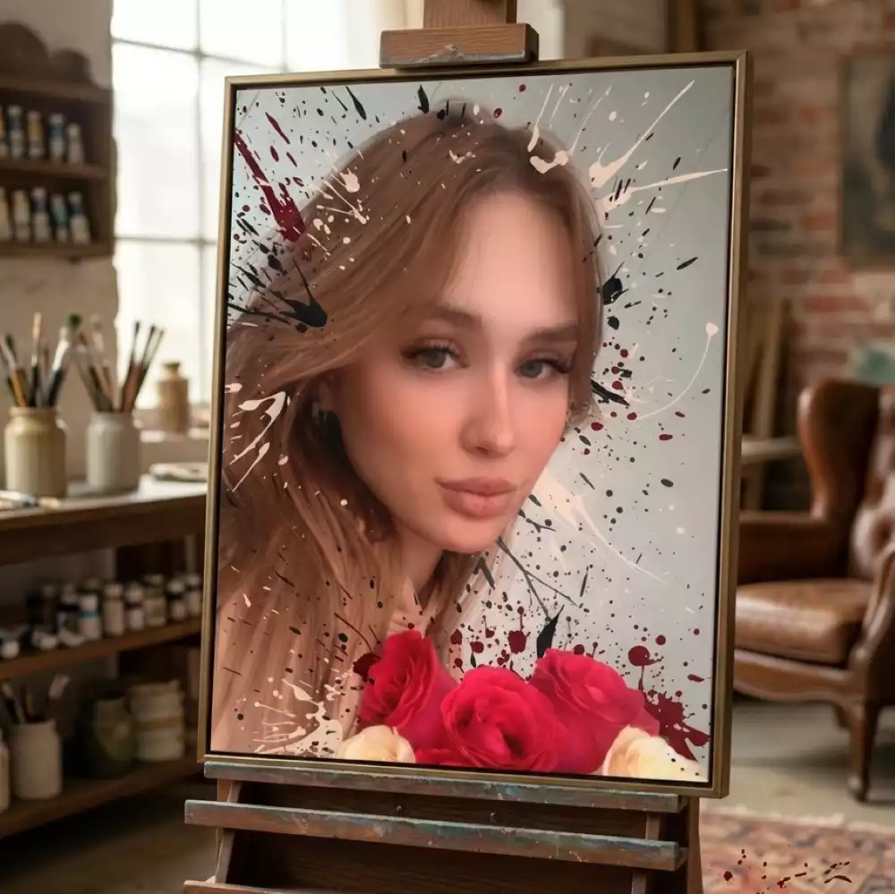 Dream art портрет девушки в тонкой раме