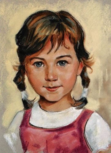 Портрет девочки, пастель